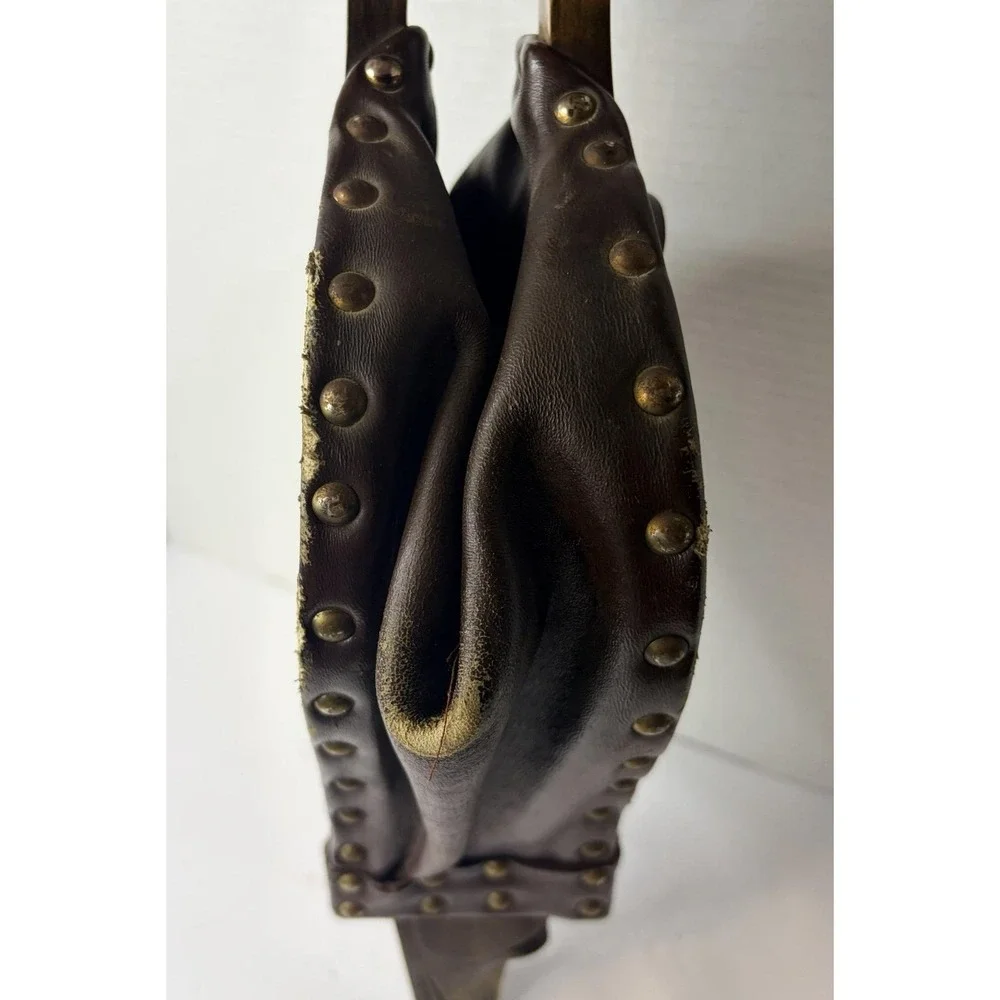 Vintage Hand Carved Wood Fireplace Bellows Andean Llama Folk Art Leather Brass